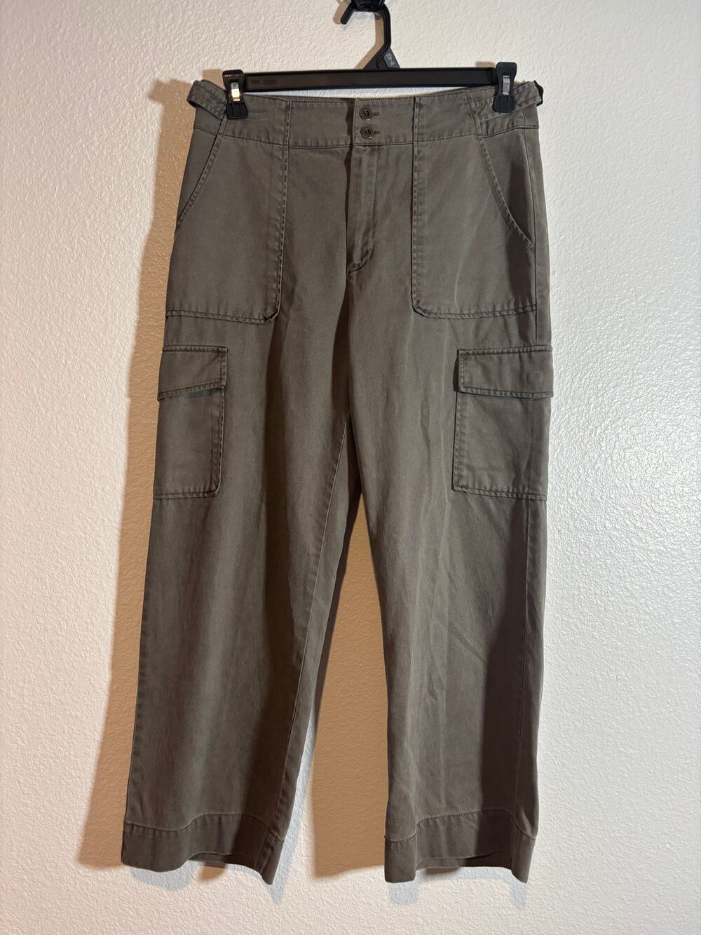 Nicole Miller Women's Size 8 Gray Cargo Utility Pants Safari Gorpcore Breathable
